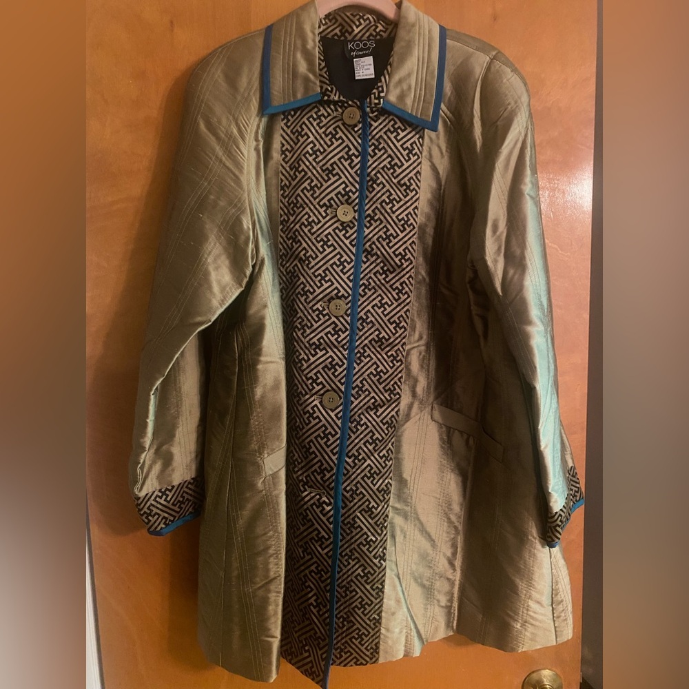 Gold and Black Women's Coat